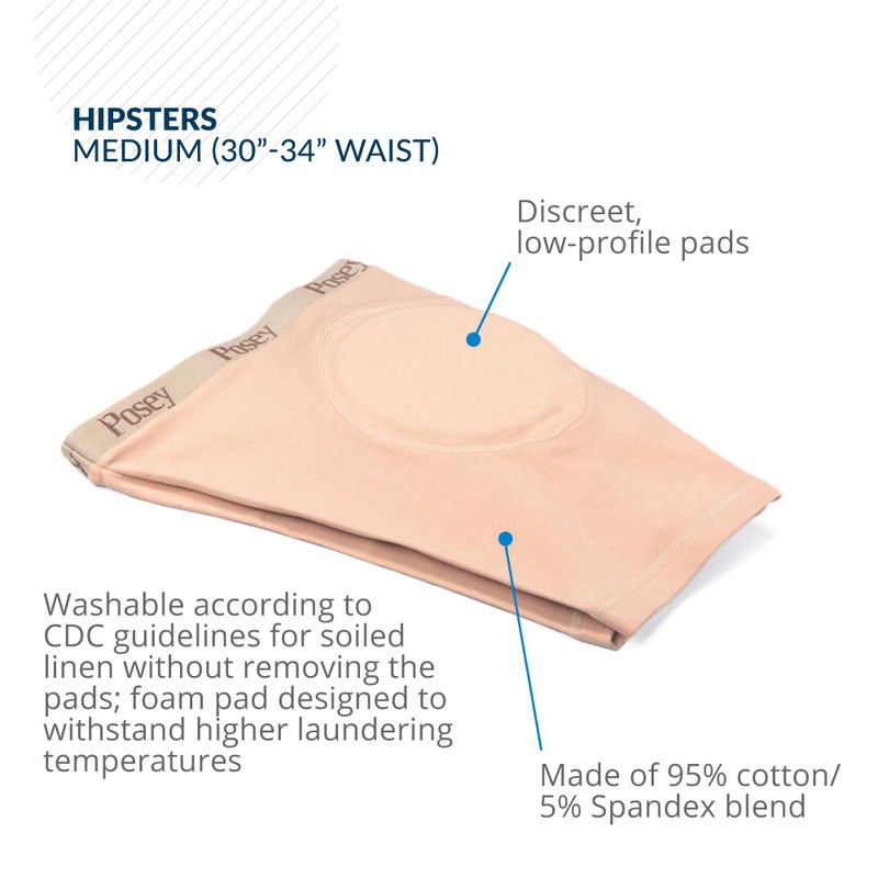 Posey TIDI Posey Hipsters, Unisex, Medium â€“ Qty: 1 â€“ Washable, Comfortable, Low-Profile Hip Protection Pads â€“ Hip Protectors for Elderly Care, Seniors & Home Care (6016M) - Image 2